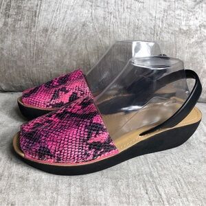 Kenneth Cole REACTION Women's Fine Glass Slingback Platform Sandal Pink  9.5